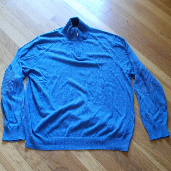 Lacoste Other - Lacoste 1/4 Zip Preppy Golf Pullover Jersey Sweater Elbow Patches